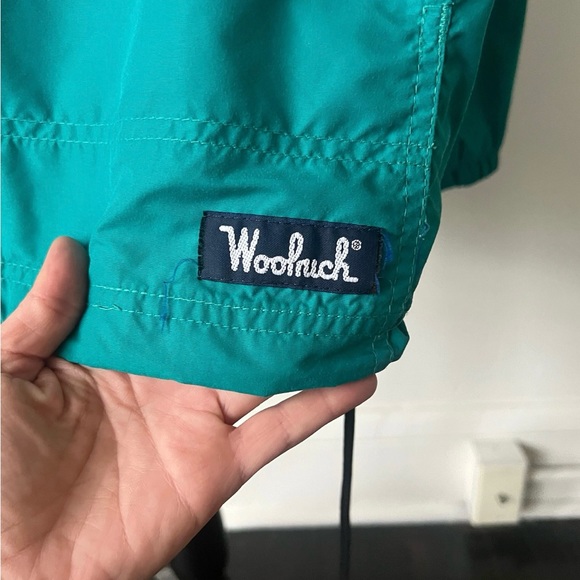 Vintage Woolrich Green Anorak Jacket 1990’s 90’s 3/4 Zip Pullover Hoodie - Picture 3 of 10